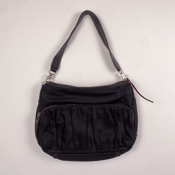 MZ Wallace Hayley Shoulder Bag Black w/ Red Trim - Picture 6 of 8